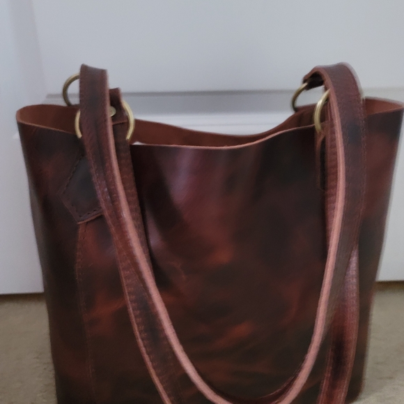 Portland Leather Accessories - NEW Portland Leather Goods The Market Tote - Color: Lava (Premium)